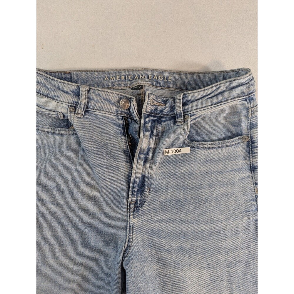 American Eagle Outfitters Skinny Jeans Womens 8 Short Light Wash Blue Denim